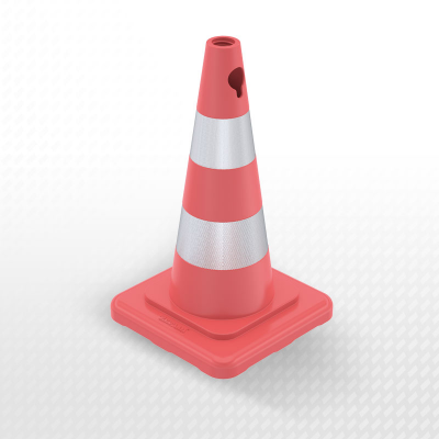 ZT502804R2 - 50 cm PVC TRAFFIC CONE - DOUBLE REFLECTIVE
