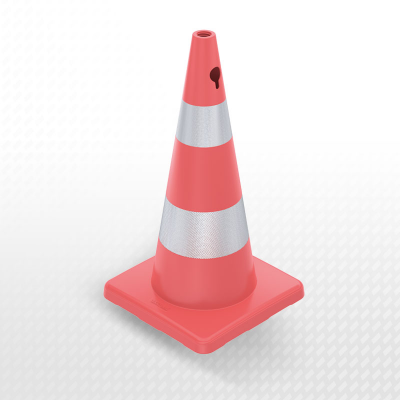 ZT702804R2 - 70 cm PVC TRAFFIC CONE - DOUBLE REFLECTIVE