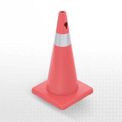 ZT702804R1 - 70 cm PVC TRAFFIC CONE - SINGLE REFLECTIVE