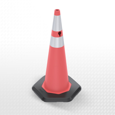 ZT902808A6KR - 90 cm PVC TRAFFIC CONE - DOUBLE REFLECTIVE