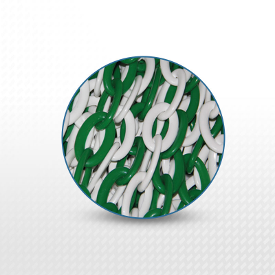 ZT502A - PLASTIC CHAIN (8mmx 25mt. PACK) Green-White