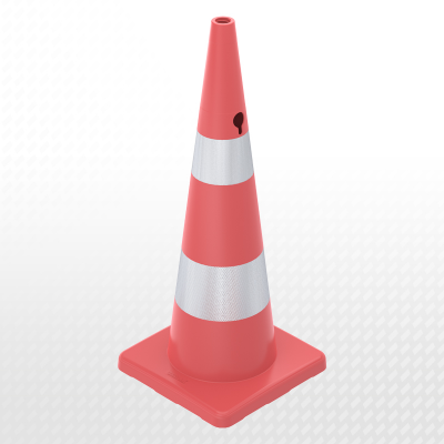 ZT902804R2 - 90 cm PVC TRAFFIC CONE - DOUBLE REFLECTIVE