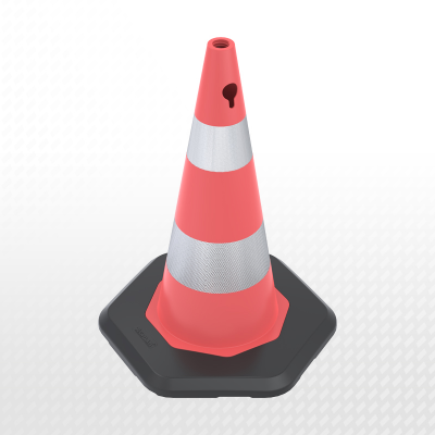 ZT702808A6R2 - 70 cm PVC TRAFFIC CONE - DOUBLE REFLECTIVE