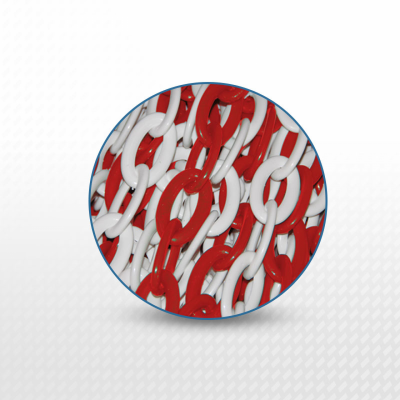 ZT511A - PLASTIC CHAIN (6mmx 25m PACK) Red-White